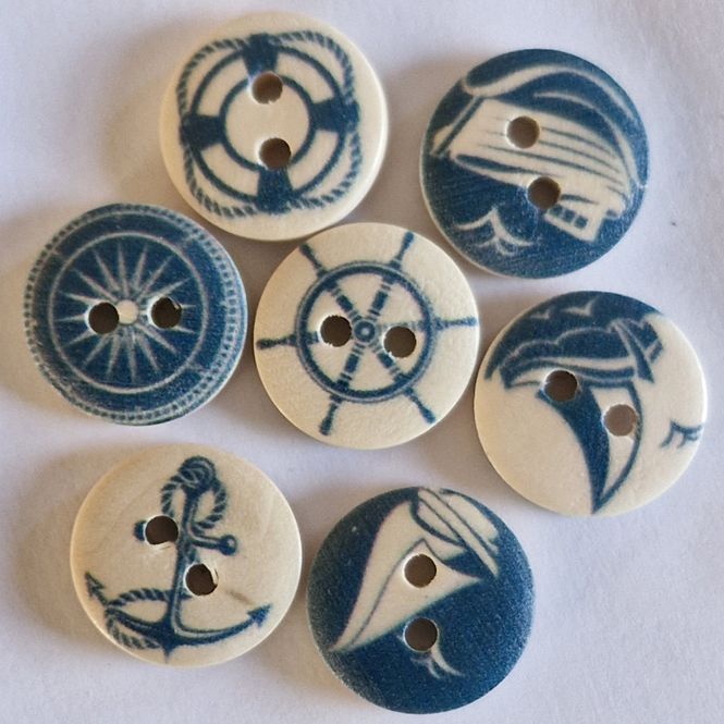 Hovedbilde Maritime knapper 15 mm