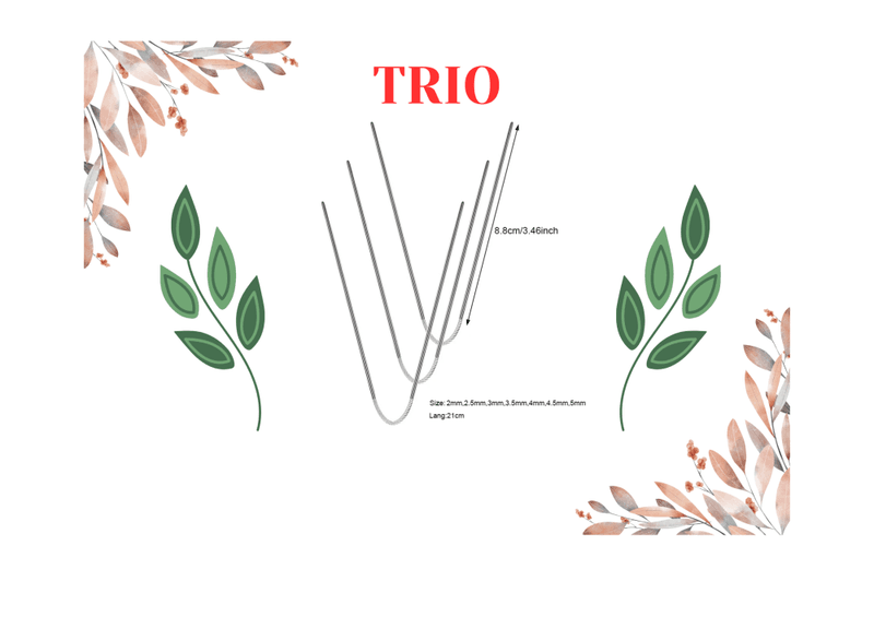 Trio Strømpe-pinner 3 stk a`20 cm